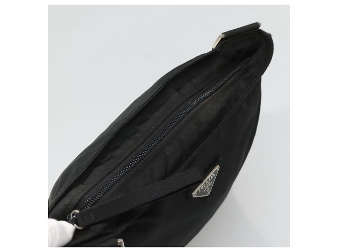 Borsa a Spalla PRADA Nylon Nero Argento Autentica 132150 - vista 6