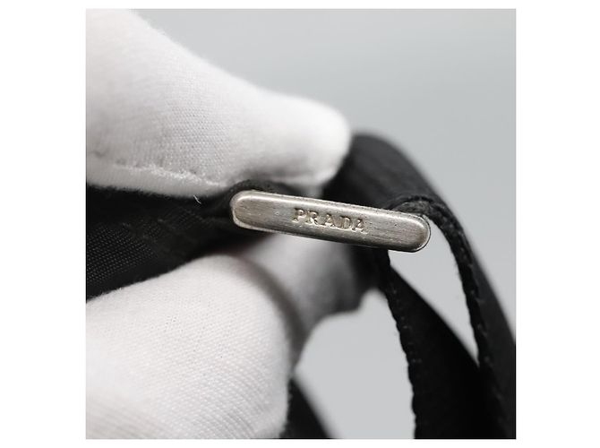 Borsa a Spalla PRADA Nylon Nero Argento Autentica 132150 - vista 9