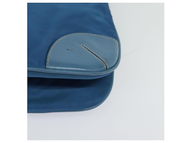 Borsa a Spalla PRADA in Nylon Blu Argento Autentica 132289 - vista 15