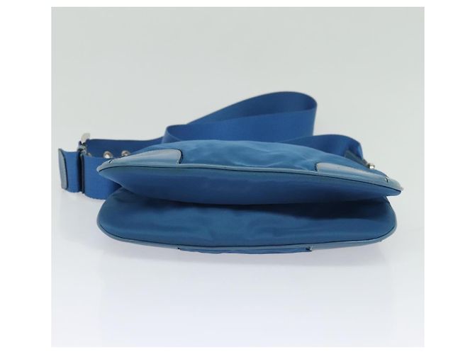 Borsa a Spalla PRADA in Nylon Blu Argento Autentica 132289 - vista 5