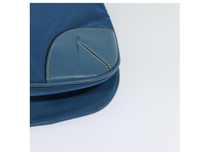 Borsa a Spalla PRADA in Nylon Blu Argento Autentica 132289 - vista 9
