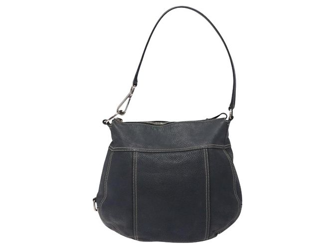 Borsa a Spalla in Pelle Prada Blu Navy Argento Autentica 132232 - vista 13