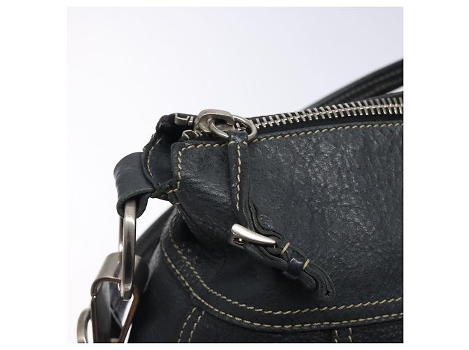 Borsa a Spalla in Pelle Prada Blu Navy Argento Autentica 132232 - vista 18