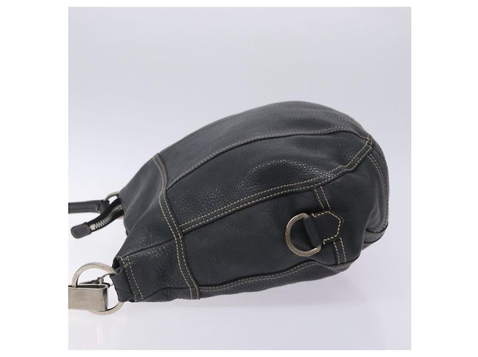 Borsa a Spalla in Pelle Prada Blu Navy Argento Autentica 132232 - vista 4