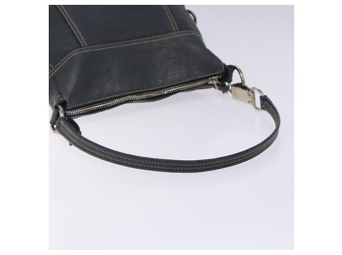 Borsa a Spalla in Pelle Prada Blu Navy Argento Autentica 132232 - vista 7