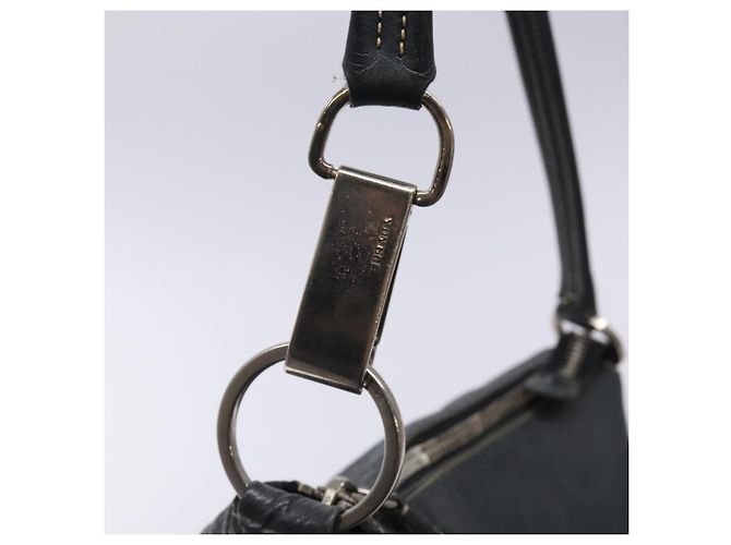 Borsa a Spalla in Pelle Prada Blu Navy Argento Autentica 132232 - vista 9