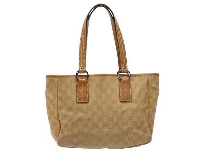 Borsa a mano in tela GG Gucci marrone 113019 Auth 134527 - vista 13