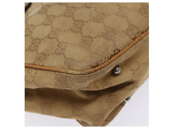 Borsa a mano in tela GG Gucci marrone 113019 Auth 134527 - vista 16