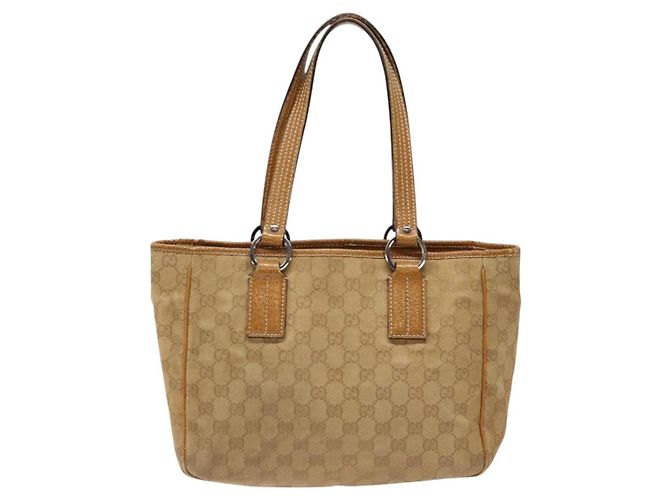 Borsa a mano in tela GG Gucci marrone 113019 Auth 134527 - vista 2