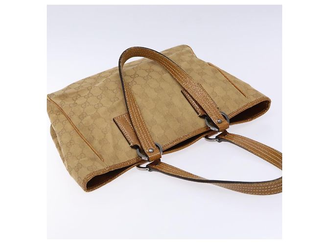 Borsa a mano in tela GG Gucci marrone 113019 Auth 134527 - vista 6
