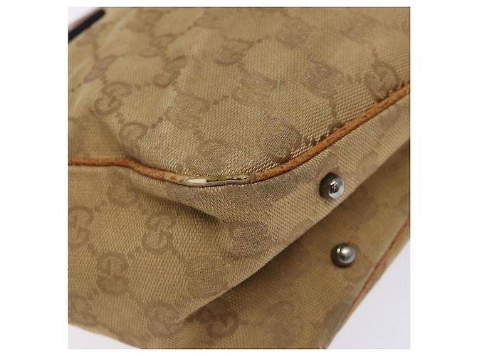 Borsa a mano in tela GG Gucci marrone 113019 Auth 134527 - vista 9