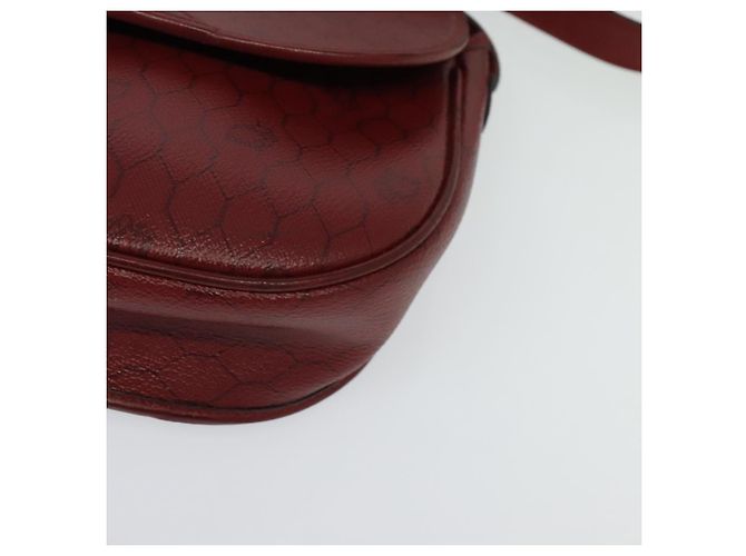 Borsa a spalla in tela a nido d'ape PVC rossa e oro Christian Dior Auth 134766 Rosso D'oro - vista 14