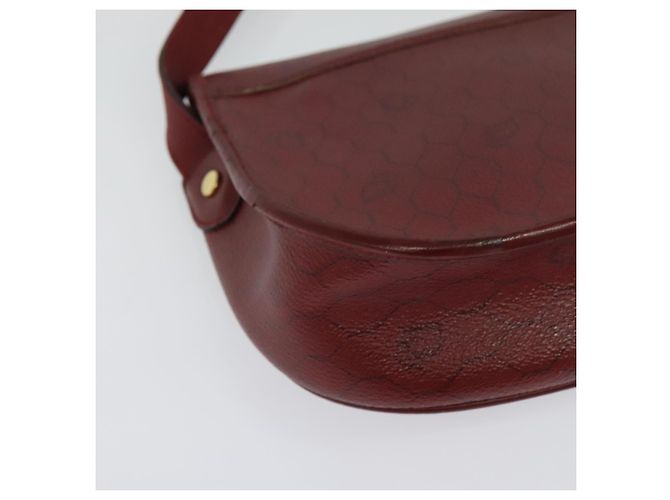Borsa a spalla in tela a nido d'ape PVC rossa e oro Christian Dior Auth 134766 Rosso D'oro - vista 15