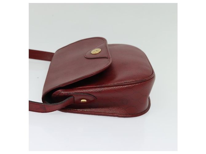 Borsa a spalla in tela a nido d'ape PVC rossa e oro Christian Dior Auth 134766 Rosso D'oro - vista 3