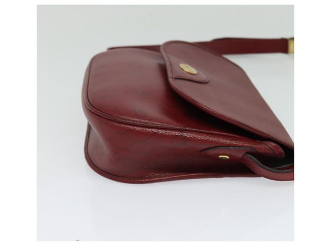 Borsa a spalla in tela a nido d'ape PVC rossa e oro Christian Dior Auth 134766 Rosso D'oro - vista 4