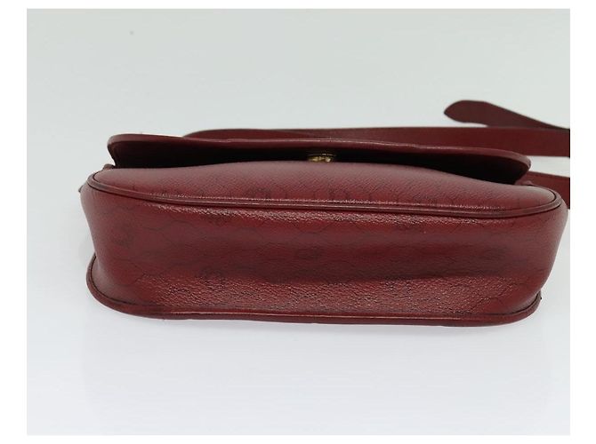 Borsa a spalla in tela a nido d'ape PVC rossa e oro Christian Dior Auth 134766 Rosso D'oro - vista 5