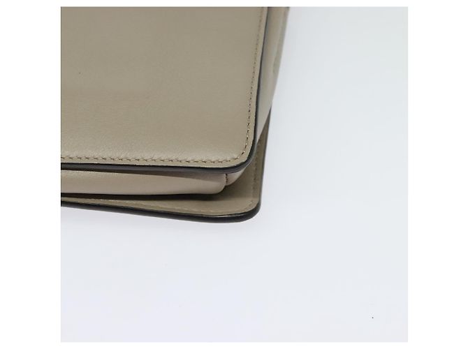 Chloé Bolsa de Ombro Chloe Fay em Couro Greige Dourado Auth BA4020 - vista 17