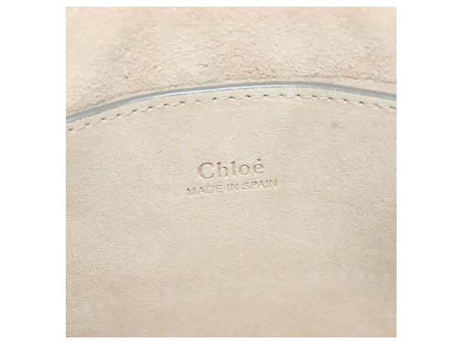 Chloé Bolsa de Ombro Chloe Fay em Couro Greige Dourado Auth BA4020 - vista 18