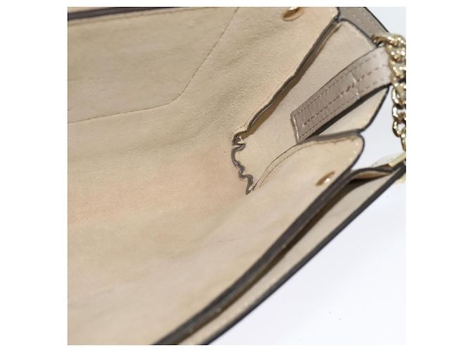 Chloé Bolsa de Ombro Chloe Fay em Couro Greige Dourado Auth BA4020 - vista 19
