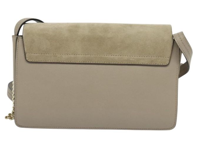 Chloé Bolsa de Ombro Chloe Fay em Couro Greige Dourado Auth BA4020 - vista 2
