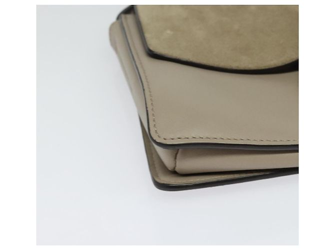 Chloé Bolsa de Ombro Chloe Fay em Couro Greige Dourado Auth BA4020 - vista 8