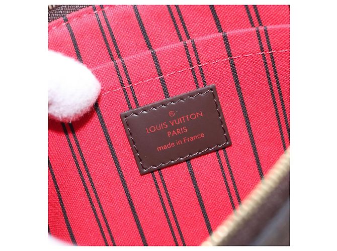 LOUIS VUITTON Bolsa Accesorio Neverfull MM Damier Ebene Auth BA4153 - vista 17