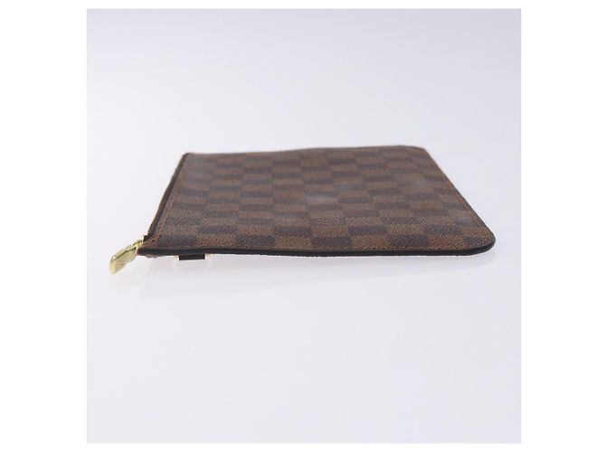 LOUIS VUITTON Bolsa Accesorio Neverfull MM Damier Ebene Auth BA4153 - vista 4