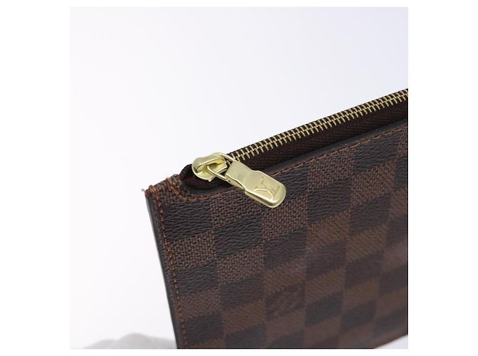 LOUIS VUITTON Bolsa Accesorio Neverfull MM Damier Ebene Auth BA4153 - vista 9