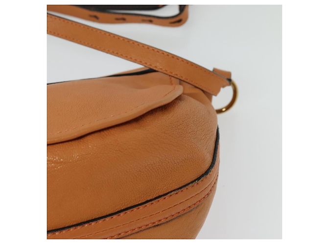 Chloé Chloe Elsie Schultertasche aus Leder Beige Gold Auth BA4046 - Ansicht 16