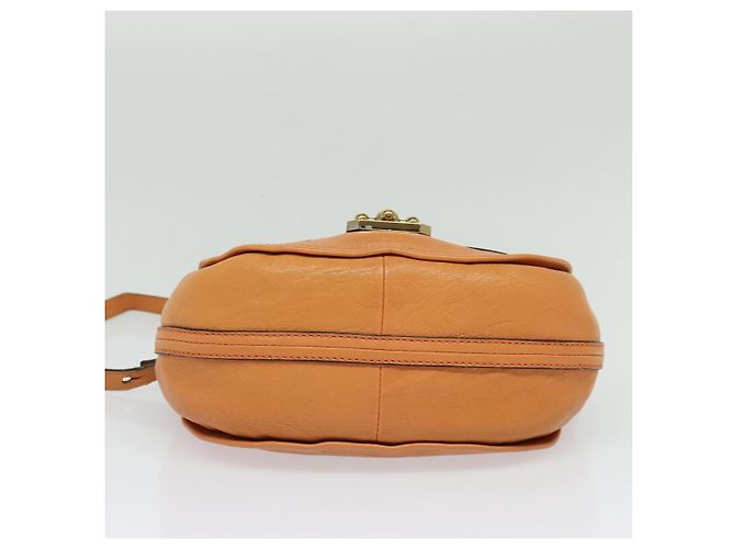 Chloé Chloe Elsie Schultertasche aus Leder Beige Gold Auth BA4046 - Ansicht 5