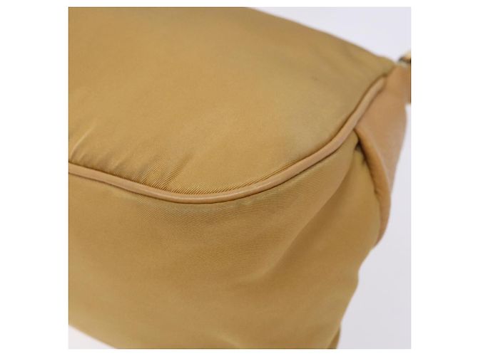 Borsa a Spalla PRADA Nylon Beige Oro Auth 131423 D'oro - vista 14