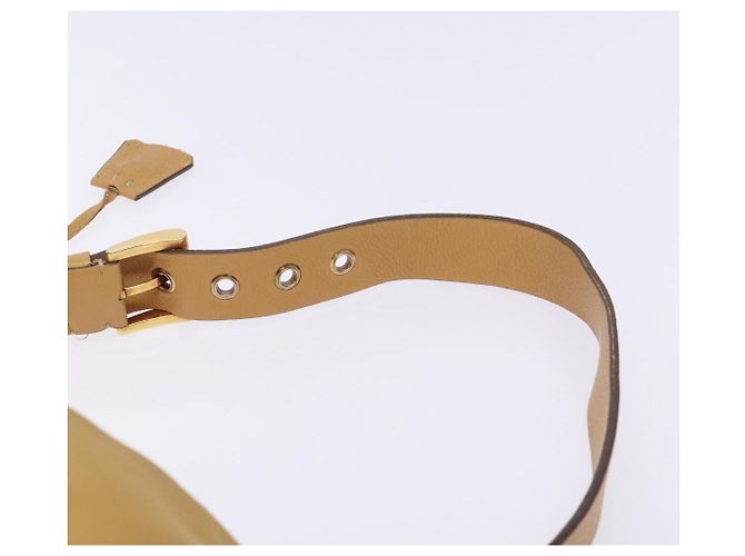 Borsa a Spalla PRADA Nylon Beige Oro Auth 131423 D'oro - vista 8