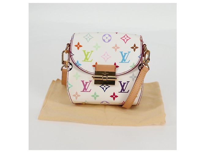 LOUIS VUITTON Monogram Multicolor Heart Breaker Tasche Weiß M40660 Auth 131824SV - Ansicht 12
