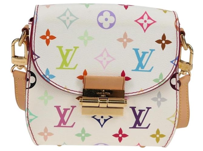 LOUIS VUITTON Monogram Multicolor Heart Breaker Tasche Weiß M40660 Auth 131824SV - Ansicht 13