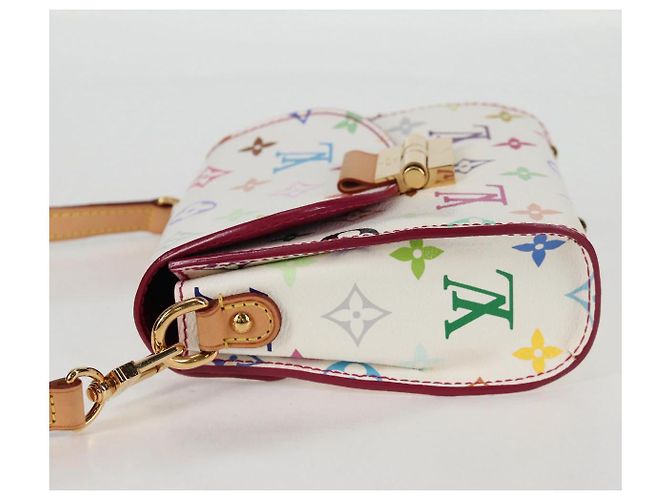 LOUIS VUITTON Monogram Multicolor Heart Breaker Tasche Weiß M40660 Auth 131824SV - Ansicht 3