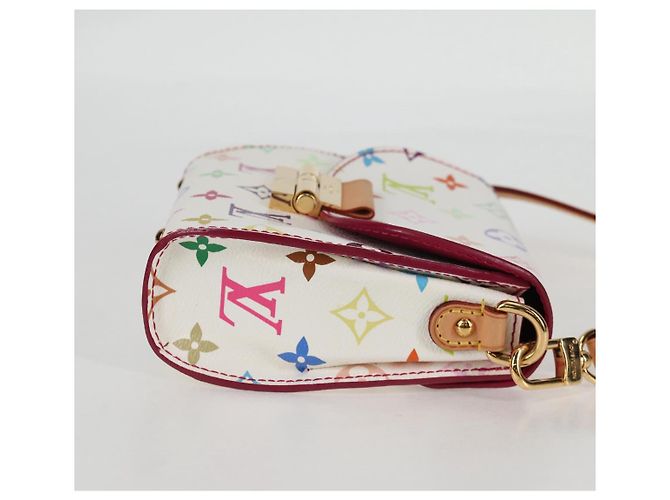 LOUIS VUITTON Monogram Multicolor Heart Breaker Tasche Weiß M40660 Auth 131824SV - Ansicht 4