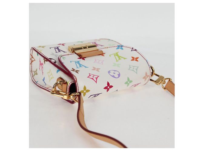 LOUIS VUITTON Monogram Multicolor Heart Breaker Tasche Weiß M40660 Auth 131824SV - Ansicht 6