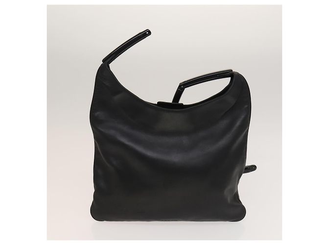 PRADA Borsa a Mano Pelle Nylon 2Set Nero Beige Argento Auth bs28219 - vista 10