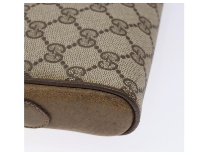 Gucci Borsa Sherry Line GG Supreme Web in PVC beige e oro 116 02 089 Auth BA4187 D'oro - vista 15