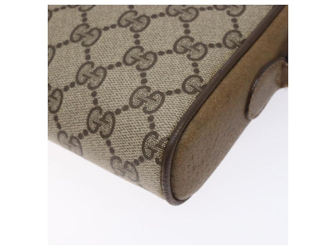 Gucci Borsa Sherry Line GG Supreme Web in PVC beige e oro 116 02 089 Auth BA4187 D'oro - vista 16