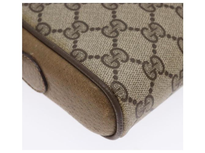 Gucci Borsa Sherry Line GG Supreme Web in PVC beige e oro 116 02 089 Auth BA4187 D'oro - vista 17