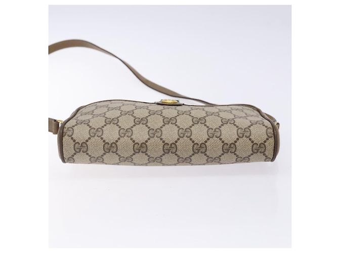 Gucci Borsa Sherry Line GG Supreme Web in PVC beige e oro 116 02 089 Auth BA4187 D'oro - vista 5