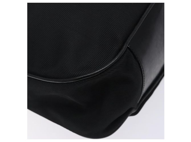 Borsa a mano in nylon nero e argento Gucci Bamboo 001 2123 1577 Auth ep9772 - vista 14