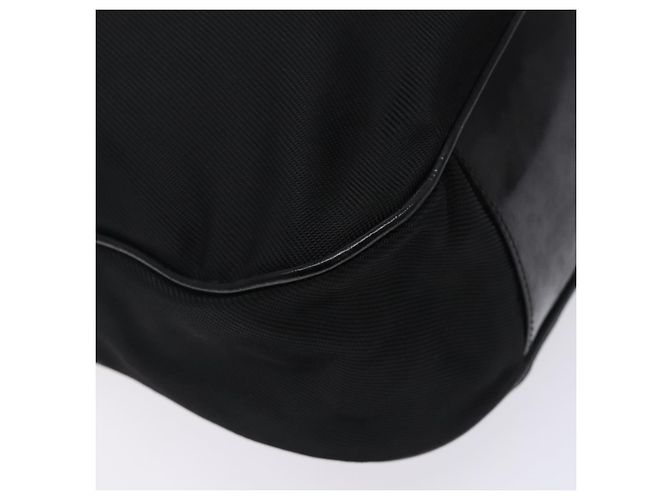 Borsa a mano in nylon nero e argento Gucci Bamboo 001 2123 1577 Auth ep9772 - vista 16