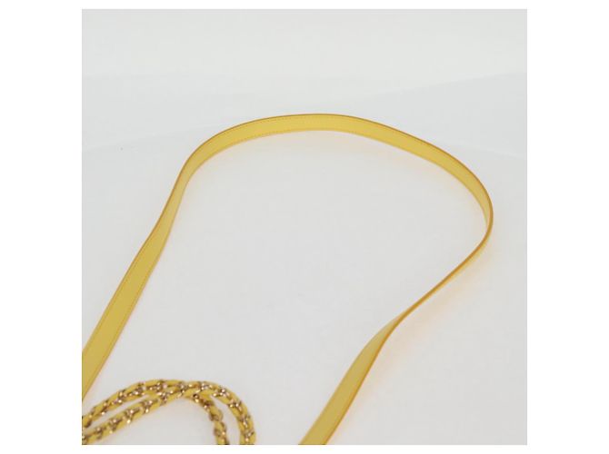 Borsa Vala Chain in pelle 2 in 1 oro giallo Auth 132893V di Salvatore Ferragamo - vista 14
