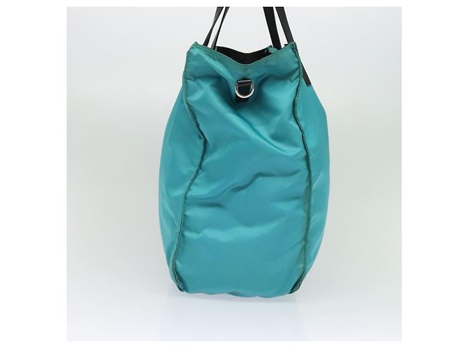 Prada Tote Bag aus Nylon Blau Silber authentisch mr1463 - Ansicht 3