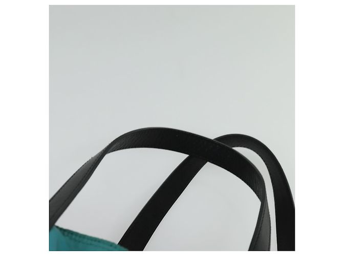 Prada Tote Bag aus Nylon Blau Silber authentisch mr1463 - Ansicht 8