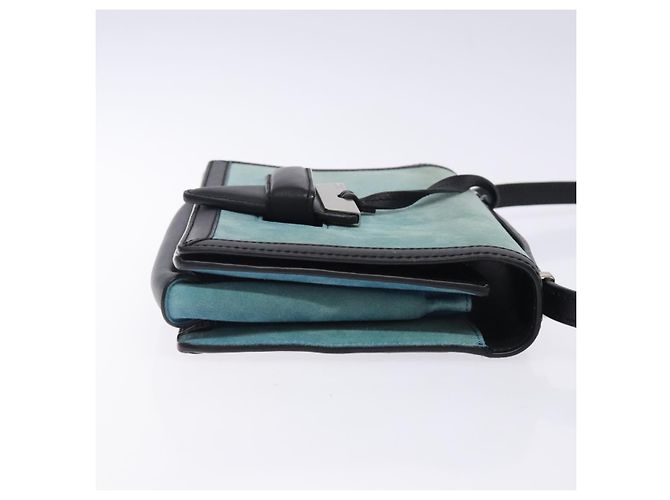 Borsa a Spalla LOEWE Camoscio Blu Argento Auth 132888 - vista 3
