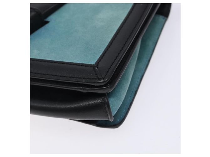 Borsa a Spalla LOEWE Camoscio Blu Argento Auth 132888 - vista 9