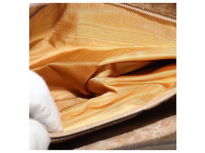 Borsa a Spalla Gucci GG Supreme Web Sherry Line PVC Beige 41 02 090 Auth ki5836 D'oro - vista 11